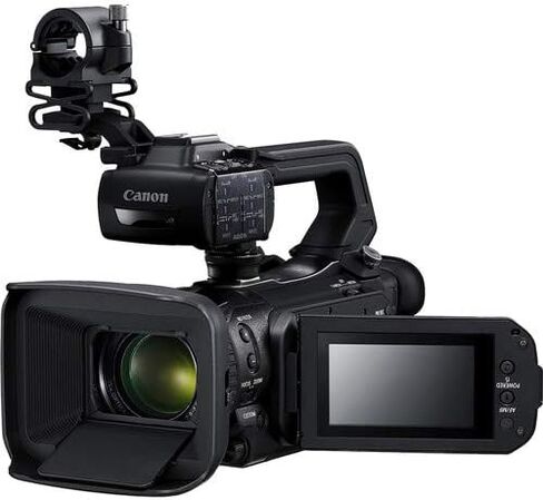 كاميرا الفيديو Canon XA55 Professional UHD 4K (3668C002) مع بطارية إضافية، وحقيبة ناعمة، وبطاقة ذاكرة سعة 64 جيجابايت، وإضاءة LED، وحزمة أساسية إضافية (متجددة) in Kuwait