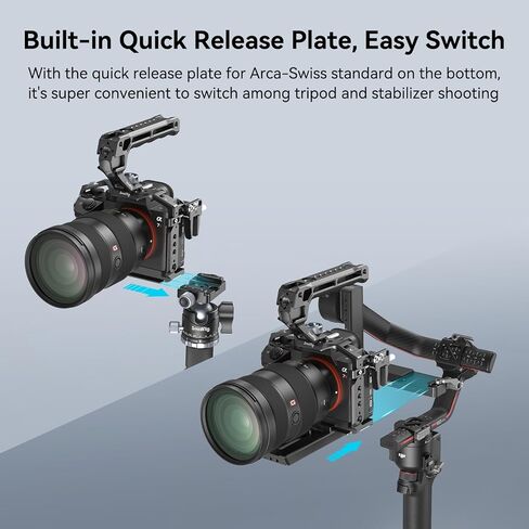 مجموعة قفص SmallRig لهاتف Sony Alpha 7 III/Alpha 7R III، مع مجموعة قفص الكاميرا ومقبض جانبي صغير in Kuwait