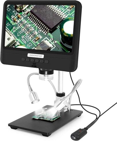 مجهر رقمي AD208 من أندونستار مع شاشة LCD قابلة للتعديل 8.5 بوصة لمجموعة العملات المعدنية، إصلاح PCB ولحام SMT/SMD in Kuwait