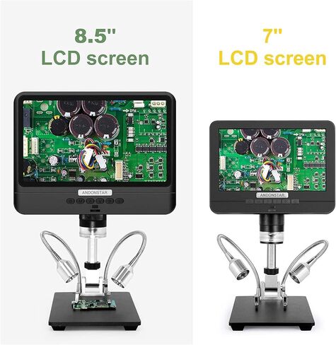 مجهر رقمي AD208 من أندونستار مع شاشة LCD قابلة للتعديل 8.5 بوصة لمجموعة العملات المعدنية، إصلاح PCB ولحام SMT/SMD in Kuwait