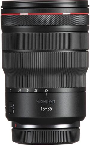 Canon RF 15-35mm f/2.8L هي عدسة USM (3682C002) + طقم فلتر + حقيبة ظهر + بطاقة سعة 64 جيجابايت + قارئ بطاقات + حامل ثلاثي مرن + محفظة ذاكرة + حافظة للأغطية + طقم تنظيف + حزام يد + المزيد (متجدد) in Kuwait