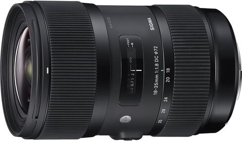 عدسة سيجما 210306 AF 18-35 ملم f/1.8 DC HSM Art لحزمة نيكون SLR مع حزمة حماية محسنة CPS لمدة 7 سنوات in Saudi Arabia
