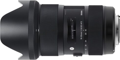 عدسة سيجما 210306 AF 18-35 ملم f/1.8 DC HSM Art لحزمة نيكون SLR مع حزمة حماية محسنة CPS لمدة 7 سنوات in Saudi Arabia