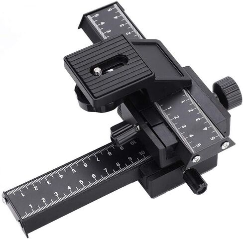 Acouto Macro Focusing Rail,4 Way Macro Focusing Rail Slider with 1/4" Mounting Screw for Close-up Shooting in Saudi Arabia