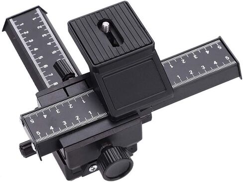 Acouto Macro Focusing Rail,4 Way Macro Focusing Rail Slider with 1/4" Mounting Screw for Close-up Shooting in Saudi Arabia