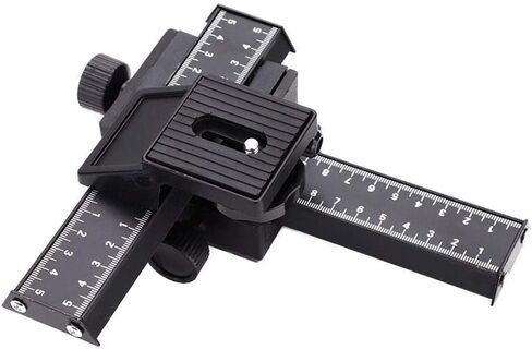 Acouto Macro Focusing Rail,4 Way Macro Focusing Rail Slider with 1/4" Mounting Screw for Close-up Shooting in Saudi Arabia
