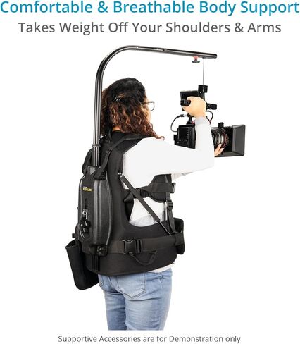 جهاز دعم الجسم FLYCAM Starter Female Flowline مع دوران 180 درجة للكاميرا والمحور. نظام مريح وجيد التهوية للتصوير بدون تعب. حمولة تصل إلى 3-7.5 كجم/6-16 رطل. (ب-FLCM-FLN-FM-01) in Kuwait