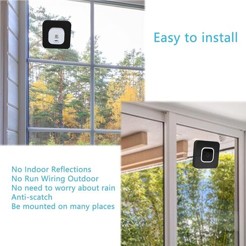 حامل نافذة TEKCAM متوافق مع Blink Mini Indoor، حامل حائط زجاجي للكاميرا مكون من قطعتين للنوافذ/الأبواب الزجاجية الفردية للمراقبة الخارجية، لا توجد انعكاسات داخلية ولا توجد أسلاك تشغيل في الهواء الطلق، أسود in Kuwait