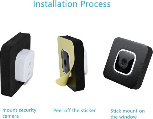 حامل نافذة TEKCAM متوافق مع Blink Mini Indoor، حامل حائط زجاجي للكاميرا مكون من قطعتين للنوافذ/الأبواب الزجاجية الفردية للمراقبة الخارجية، لا توجد انعكاسات داخلية ولا توجد أسلاك تشغيل في الهواء الطلق، أسود in Kuwait