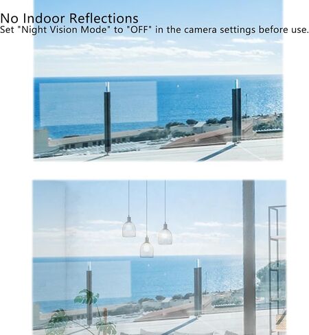 حامل نافذة TEKCAM متوافق مع Blink Mini Indoor، حامل حائط زجاجي للكاميرا مكون من قطعتين للنوافذ/الأبواب الزجاجية الفردية للمراقبة الخارجية، لا توجد انعكاسات داخلية ولا توجد أسلاك تشغيل في الهواء الطلق، أسود in Kuwait