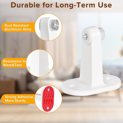 CaGuan 2Pack دعامة تثبيت على الحائط لـ Wyze Cam Pan V3، Wyze Cam Pan V2، دعامة تثبيت لاصقة قابلة للتعديل بزاوية 360 درجة لنظام كاميرا لاسلكية داخلي خارجي من Wyze، سهلة الإعداد في خطوتين فقط in Kuwait