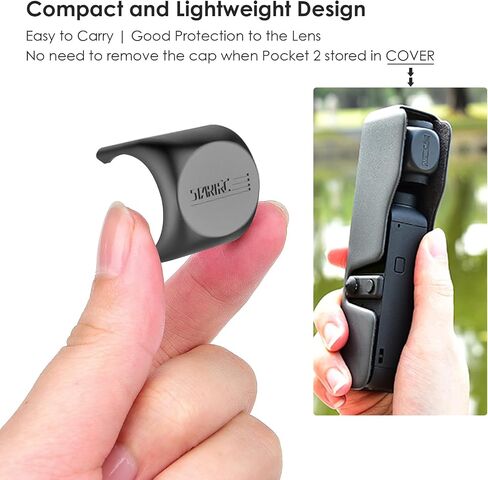 CAPART 3in1 Kit Lens ظلة + غطاء عدسة + حامل محول مع حبل يد لـ DJI Pocket 2، غطاء حماية للعدسة حامل عصا تحكم صغير in Saudi Arabia