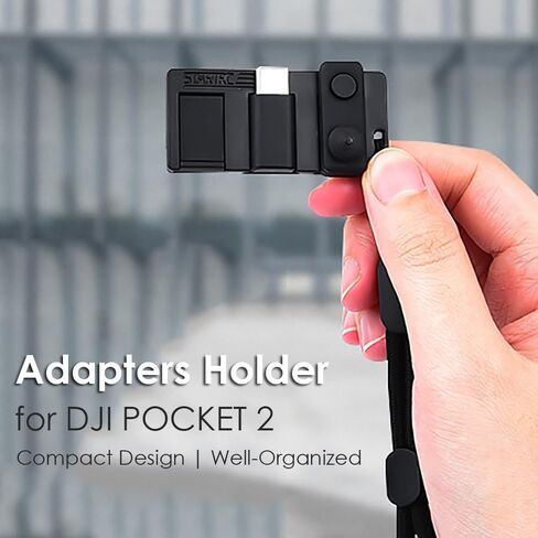 CAPART 3in1 Kit Lens ظلة + غطاء عدسة + حامل محول مع حبل يد لـ DJI Pocket 2، غطاء حماية للعدسة حامل عصا تحكم صغير in Saudi Arabia