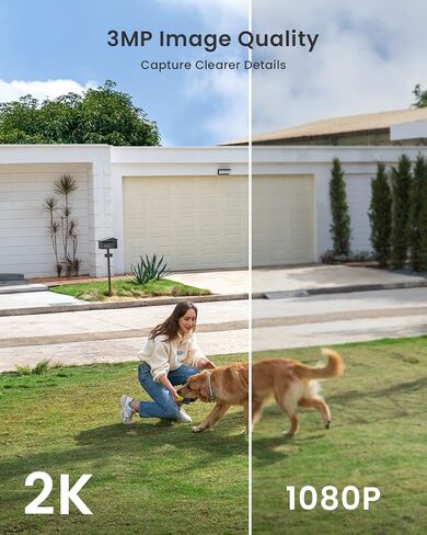 كاميرات مراقبة لاسلكية في الهواء الطلق من ieGeek، كاميرا أمان WiFi تعمل بالبطارية 2K 3MP، عبوتان مع أضواء كاشفة وإنذار صفارات الإنذار، صوت ثنائي الاتجاه، رؤية ليلية ملونة، متوافقة مع Alexa in Kuwait
