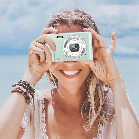 كاميرا رقمية للأطفال الأولاد والبنات - كاميرا أطفال بدقة 36 ميجابكسل مع بطاقة SD سعة 32 جيجابايت، كاميرا إلكترونية صغيرة قابلة لإعادة الشحن بدقة 1080 بكسل عالية الدقة للطلاب والمراهقين والأطفال (أخضر) in Kuwait