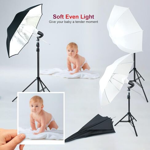 LINCO Lincostore Studio Lighting LED 2400 Lumens Umbrella Light Kit AM249 in Kuwait