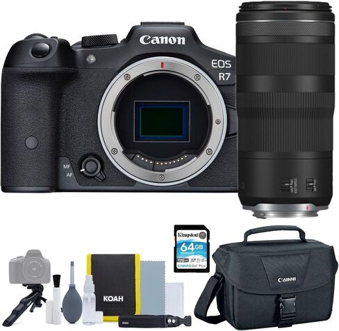 كاميرا Canon EOS R7 بدون مرآة مع RF 100-400mm f/5.6-8 هي حزمة عدسات USM (5 عناصر) in Saudi Arabia