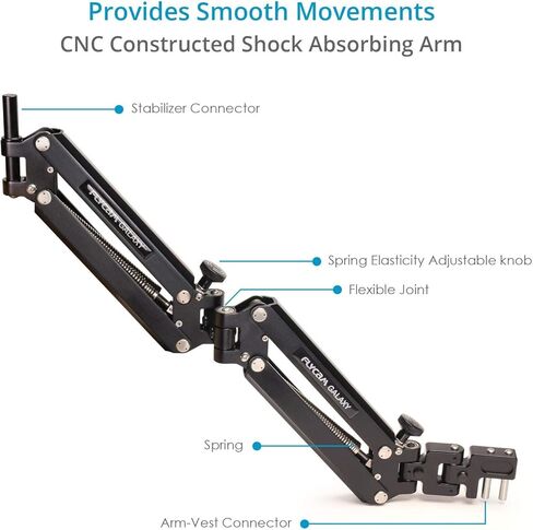 Flycam Galaxy ذراع مزدوج وسترة مع مثبت كاميرا فيديو Redking (FLCM-GLXY-RK) نظام تثبيت احترافي in Kuwait