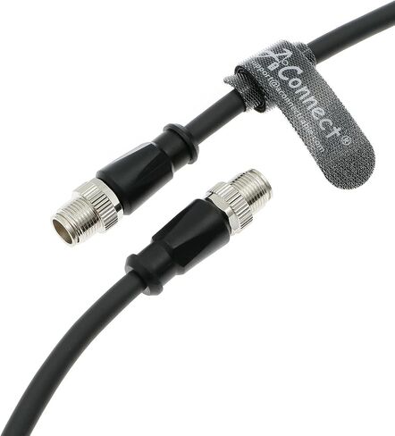 كابل إيثرنت AConnect M12-X-Code لكاميرا Cognex الصناعية M12 8 Pin Male X-Code إلى 8 Pin Male X-Code محمي سلك صناعي مقاوم للماء ومضاد للأشعة فوق البنفسجية 2M in Saudi Arabia