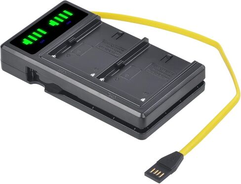 بطارية Pickle Power NP-F750، عبوتان NP-F770 بطارية 5200 مللي أمبير في الساعة مع مؤشرات طاقة LED وشاحن مزدوج لسوني NP-F970 F750 F960 F530 F570 CCD-SC55 TR516 TR716، لإضاءة فيديو YONGUO Godox LED in Kuwait