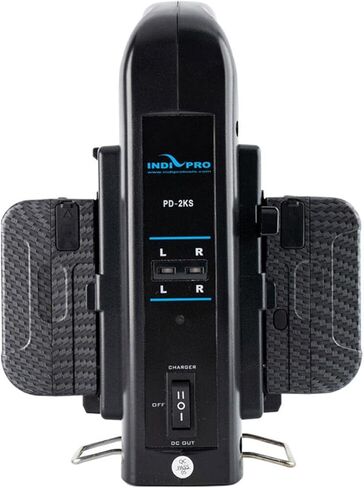 بطاريات IndiPRO 2X Micro Alpha Series 99Wh Lithium-Ion ومجموعة شاحن بطارية مزدوجة على شكل V، من ألياف الكربون in Kuwait