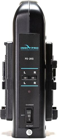 بطاريات IndiPRO 2X Micro Alpha Series 99Wh Lithium-Ion ومجموعة شاحن بطارية مزدوجة على شكل V، من ألياف الكربون in Kuwait