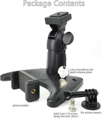 حامل ثلاثي للكاميرا الصغيرة لسطح المكتب من VAUBORTTI، مع حامل هاتف، مناسب لـ GoPro، حامل ثلاثي لكاميرا ويب جهاز عرض الطاولة، يتميز بلوحة سريعة الفك. in Kuwait