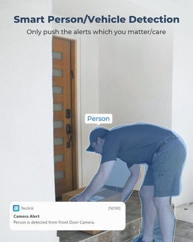 REOLINK Argus PT+لوحة شمسية - كاميرا تعمل بالطاقة الشمسية قابلة للإمالة 2K في الهواء الطلق لاسلكية لأمن المنزل، لا حاجة إلى محور، رؤية ليلية 2K، كشف ذكي، صوت ثنائي الاتجاه، دعم Alexa/Google Assistant (عبوتان) in Kuwait