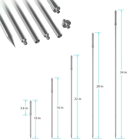 Ground Spike Stake Mount for Camera Phone Gopro, Outdoor Height Adjustable Smartphone Pole Stand, Travel Phone Tripod for Golf Swing Camping Beach Video Recording in Kuwait