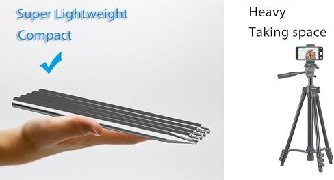 Ground Spike Stake Mount for Camera Phone Gopro, Outdoor Height Adjustable Smartphone Pole Stand, Travel Phone Tripod for Golf Swing Camping Beach Video Recording in Kuwait