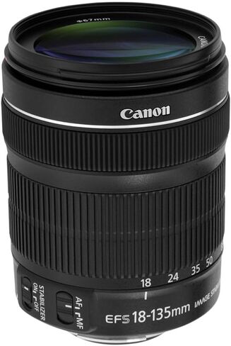 Canon EF-S 18-135mm f/3.5-5.6 is STM Lens with 64GB Extreme Pro Card + Corel Photo Software + Flexible Tripod + Filter kit + Card Wallet + Backpack + Cleaning Kit + Card Reader + Cap Keeper (Renewed) in Saudi Arabia