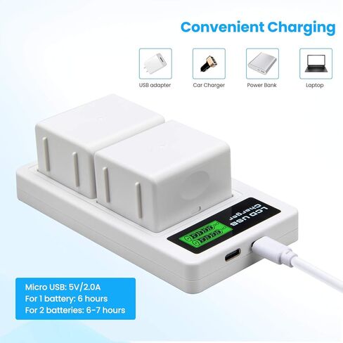 REYTRIC 4 عبوات من البطاريات القابلة لإعادة الشحن وشاحن LCD مزدوج VMA5400 متوافق مع كاميرا Arlo Ultra وUltra 2 وArlo Pro 3 وPro 4 VMC4040P 3.85V 4800mAh 18.48Wh A-4a in Kuwait