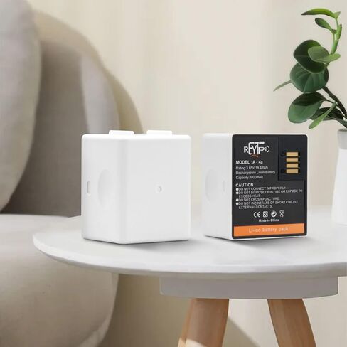 REYTRIC 4 عبوات من البطاريات القابلة لإعادة الشحن وشاحن LCD مزدوج VMA5400 متوافق مع كاميرا Arlo Ultra وUltra 2 وArlo Pro 3 وPro 4 VMC4040P 3.85V 4800mAh 18.48Wh A-4a in Kuwait