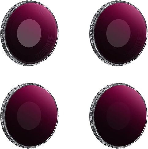 K&F Concept Osmo Action 3 ND/PL Filters Kit-4 Pack, ND8&PL ND16&PL ND32&PL ND64&PL Circular Polarizing & Neutral Density Effect 2-in-1 Filter Compatible with DJI Osmo Action 3 in Saudi Arabia