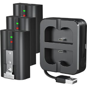 3 حزم بطارية بديلة بقدرة 6040 مللي أمبير في الساعة ومحطة شحن USB مزدوجة متوافقة مع الحلقة، لجرس باب الفيديو 2/3/4 وبطارية كاميرا سبوتلايت 3.65 فولت بطاريات ليثيوم أيون (ليست لكاميرا Stick Up Cam) in Kuwait