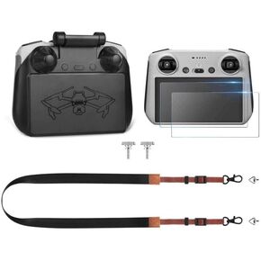 غطاء حماية من الشمس ميني 3 برو 2 في 1 للحماية من الشمس + طبقة واقية للشاشة من الزجاج المقوى (قطعتان) + حبل رقبة/حزام لملحقات دي جيه اي ميني 3 برو/ميني 3/مافيك 3 كلاسيك/مافيك 3 برو in Kuwait