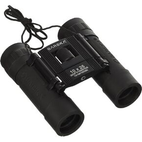 BARSKA Binoculars AB10111 10x25 Lucid View، أسود، مضغوط، عدسة زرقاء، لامع in Kuwait