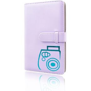 ألبوم صور Rieibi 128 جيبًا Instax Mini، ألبوم صور من جلد البولي يوريثان لكاميرا Fujifilm Instax Mini Evo/11/8/9/7s/25/70/90 الفورية، ألبوم صور ملون لامع لبولارويد