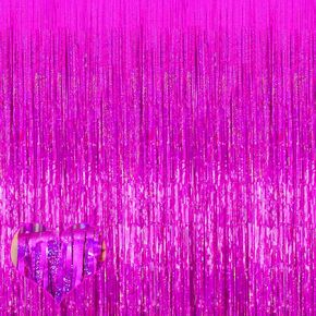 4 Pack New Black Fringe Curtain Backdrop, 3.2Ft x 8.2Ft Sparkle Metallic Tinsel Foil Fringe Streamers Background for Photo Booth Birthday Wedding Baby Shower Party Thanksgiving Christmas Decorations in Kuwait