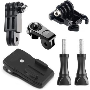 حامل مشبك سريع لحزام حقيبة الظهر، مشبك تثبيت على الظهر يدور 360 درجة متوافق مع Gopro Hero 11/10/9/8/7/6/5 أسود، سيشن، فيوجن، Xiaomi Yi، DJI Osmo Action ومعظم كاميرات الحركة in Kuwait