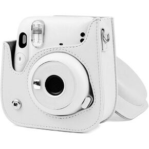 Estink Adjustable Shoulder Strap Camera Bag, PU Leather Camera Case For Fujifilm Instax Mini 11 Camera(Viola)