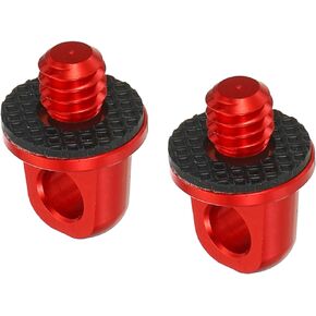 PATIKIL 1/4" Camera Neck Strap Screw Holder, 2 Pack Quick Install Camera Screws with Rubber Washer for Wrist Shoulder Strap Sling, Black