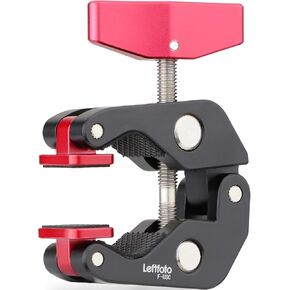 Leftfoto Universal Super Clamp,Crab Shaped Camera Clamp,All-Metal Pliers Clip w/1/4'' and 3/8'' Thread for Tripod Legs/Bicycles/Table/LCD Field Monitors/Microphones/Gopro Sports Camera in Saudi Arabia