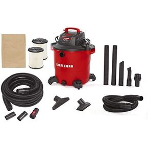 CRAFTSMAN CMXEVBE17595 16 جالون 6.5 ذروة HP رطب/جاف، مكنسة كهربائية للخدمة الشاقة مع ملحقات، أحمر in Kuwait