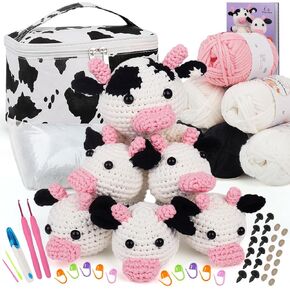 Aeelike Crochet Kit for Beginners Adults, Crochet Kits Include Yarn, 59pcs Crochet Starter Kit for Beginners Kids,Ergonomic Crochet Hooks 2.0-6.0 mm, Lace Steel Needles 0.6-1.9 mm
