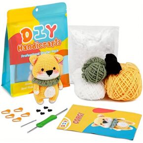 YYU مجموعة الكروشيه للمبتدئين، مجموعة حيوانات لطيفة كاملة من الكروشيه للمبتدئين، مع دروس فيديو خطوة بخطوة، مجموعات كروشيه للبالغين، مستلزمات الحياكة DIY in Kuwait
