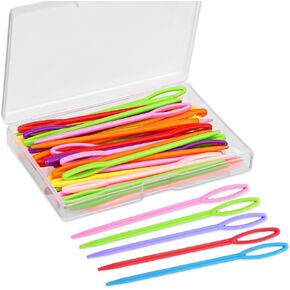 LUNARM 50PCS Plastic Sewing Needles Large Eye Sewing Needles for Yarn in Saudi Arabia