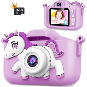 Kids Camera Gifts Toys for Age 3-8 Girls,Digital Video Camera for Kids, Christmas Birthday Gift for 3 4 5 6 7 8 9 Year Old Girls Boys with 32GB SD Card in Kuwait