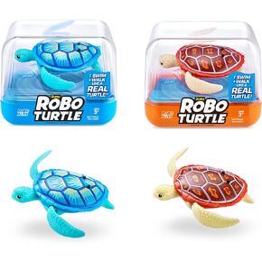 ROBO ALIVE Robo Turtle Robotic Swimming Turtle (Green + Pink) by ZURU Water Activated, Comes with Batteries, Exclusive (2 Pack)