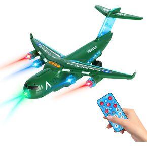 ele ELEOPTION Airplane Toy with Infrared Remote Control Plane Toys Helicopter with Lights and Music for 3 4 5 6 7 8 Year Old Boys Girls Gift White in Saudi Arabia